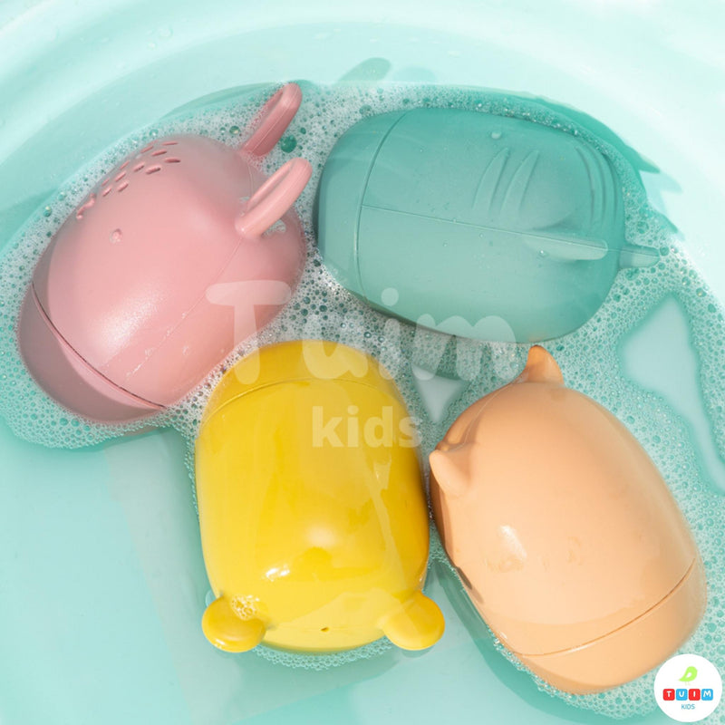 Acquamiguinhos - kit brinquedo de banho lavável de silicone para bebês