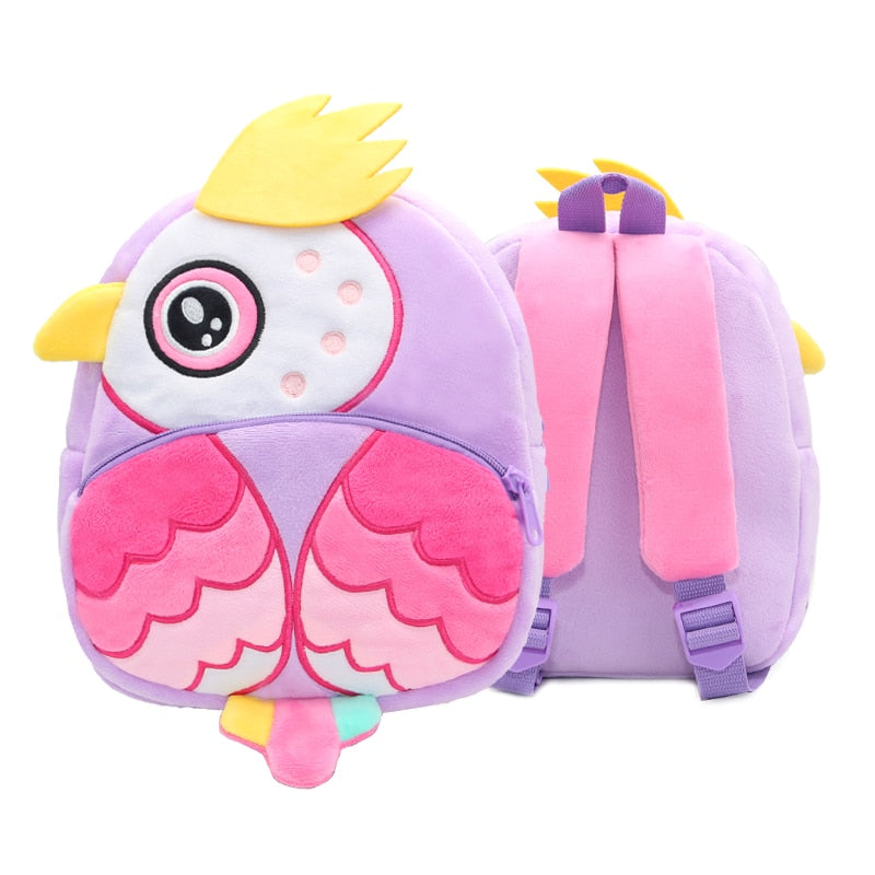 Mochila de pelúcia animais fofos para bebês